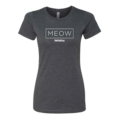 Women's NéVetica Meow CHarcoal Crew