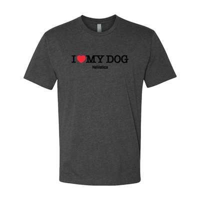 Men's NéVetica Love My Dog Charcoal Crew