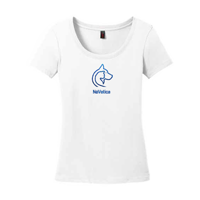 Women's NéVetica White Glitter Tee